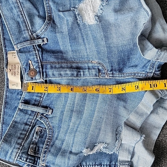 3 for $15 item🎉Hollister Short-Short High Rise Juniors Denim Shorts - Picture 4 of 4